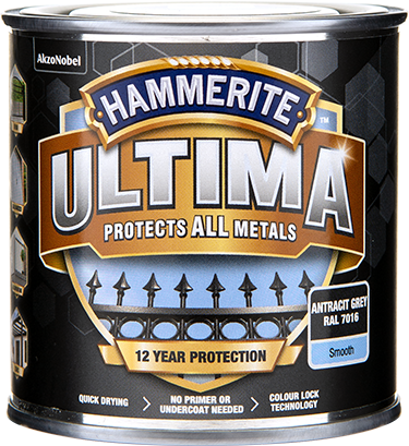 Hammerite Ultima Slätlack Antracitgrå 250ml