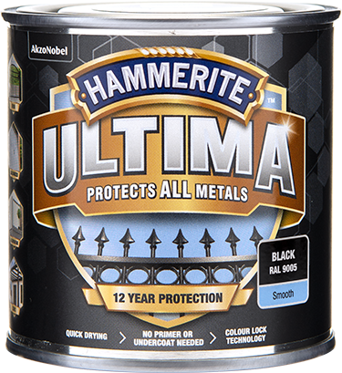 Hammerite Ultima Slätlack Svart 250ml