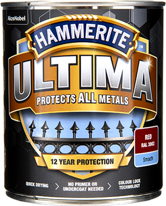 Hammerite Ultima Slätlack Röd 750ml